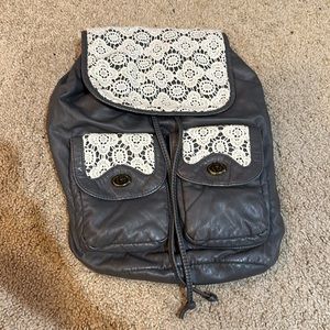 Brand New T-Shirt and Jeans Faux Leather Back Pack